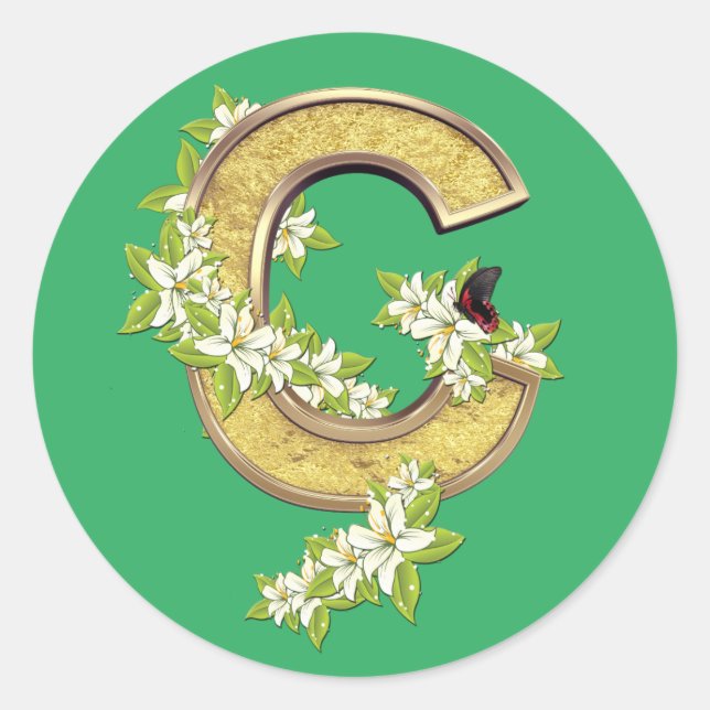 Geburtstag-Hauptstadt- Brief-C Runder Aufkleber (Vorderseite)