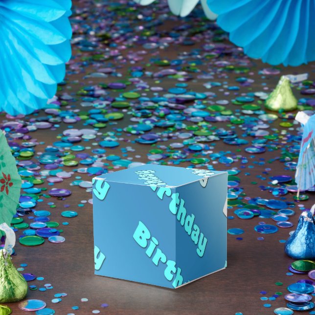 Geburtstag (hellblau) geschenkschachtel (Party)