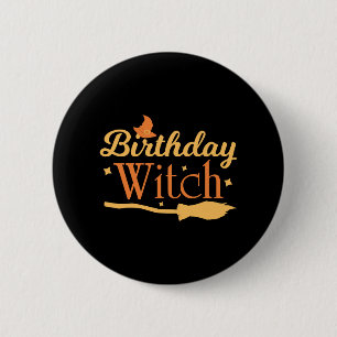 Geburtstag Hexe Halloween Geburtstag Button