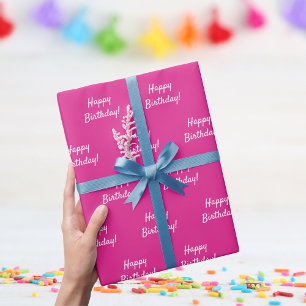 Geburtstag hot pink Mädchen Geschenkpapier