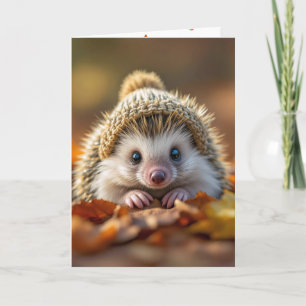 Geburtstag Igel mit geneigter Spitze Karte
