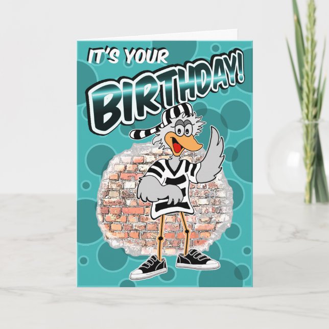 Geburtstag im Gefängnis Karte (Vorderseite)