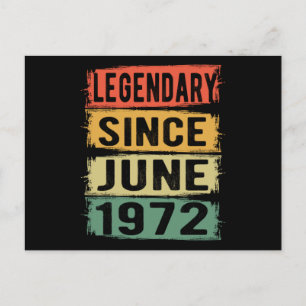 Geburtstag im Juni 1972 geboren Postkarte