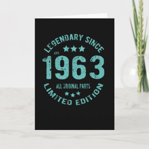 Geburtstag im Vintage-Stil 1963 Karte