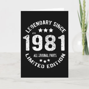 Geburtstag im Vintage-Stil 1981 Karte