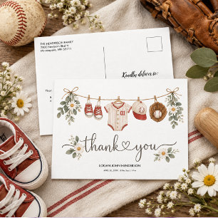 Geburtstag im Vintage-Wasserfarben-Baseball-Look z Feiertagspostkarte