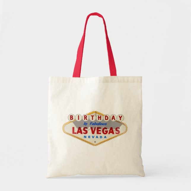 GEBURTSTAG in der fabelhaften Las Vegas-Bag Tragetasche (Vorne)