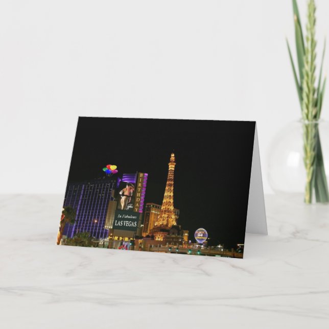 GEBURTSTAG in Fabulous Las Vegas Card Karte (Vorderseite)