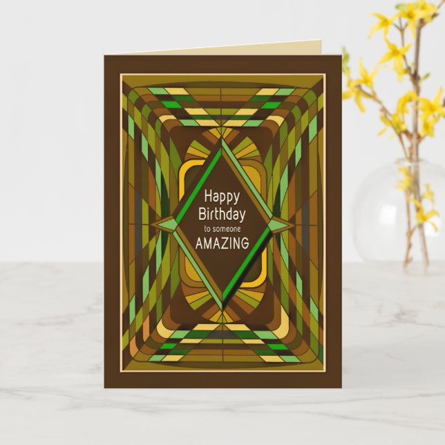 Geburtstag Jemand Phantastisch Masculine Abstrakt  Karte (Gelbe Blume)