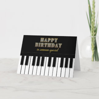 GEBURTSTAG, JEMAND SPEZIELL, Klavier-Tastatur Karte
