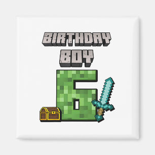 Geburtstag Junge 6. Geburtstag Ich bin 6 Jahre alt Magnet