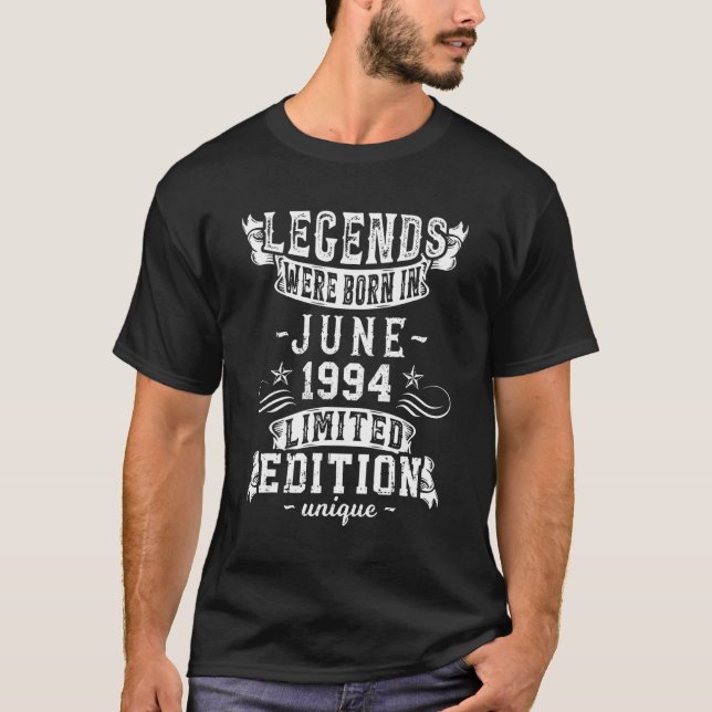 Geburtstag Juni 1994 Jahr gebrauchte Legenden T-Shirt (Vorderseite)
