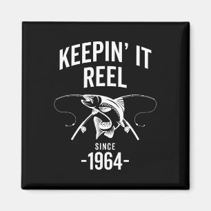 Geburtstag Keepin Es Reel Seit 1964 Fischen Fische Magnet