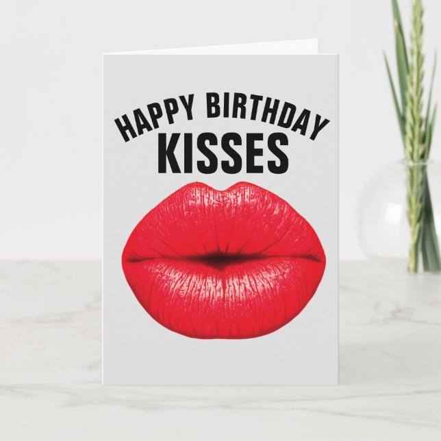 GEBURTSTAG KISSEN FÜR IHM GREETKARTEN KARTE (Vorderseite)