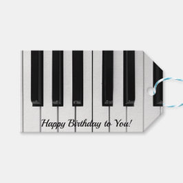 Geburtstag Klaviertasten Geschenkanhänger