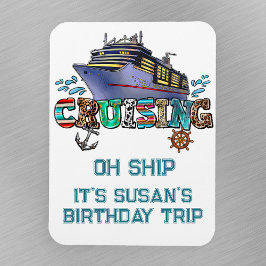 Geburtstag Kreuzfahrt Personalisiert Oh Schiff Magnet