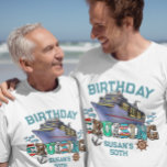 Geburtstag Kreuzfahrt Personalisiert T-Shirt<br><div class="desc">Dieses Design kann in dem Bereich personalisiert werden, der durch das Ändern des Fotos und/oder Textes zur Verfügung gestellt wird. Sie können auch angepasst werden, indem Sie auf Vorlage personalisieren klicken und dann auf die Schaltfläche klicken, um weitere Optionen anzupassen, um die Hintergrundfarbe zu löschen oder zu ändern, Text hinzuzufügen,...</div>