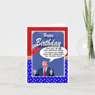 GEBURTSTAG lustiger TRUMP (PERSONALISIEREN) Karte