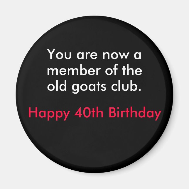 Geburtstag Magnet (Vorne)