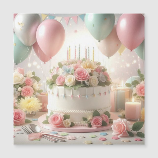 Geburtstag Magneteinladung (Vorderseite)