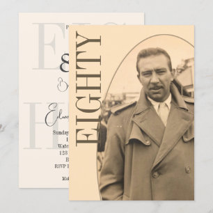 Geburtstag männliches Foto 80. Geburtstag Einladung