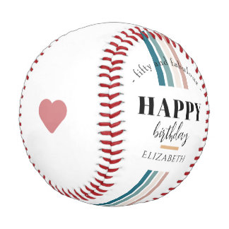 Geburtstag Minimalistisches Design in Pastellfarbe Baseball