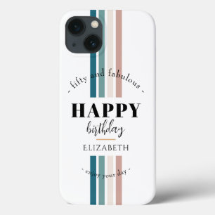 Geburtstag Minimalistisches Design in Pastellfarbe Case-Mate iPhone Hülle