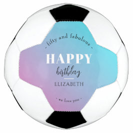 Geburtstag Minimalistisches Design in Pastellfarbe Fußball