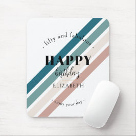 Geburtstag Minimalistisches Design in Pastellfarbe Mousepad