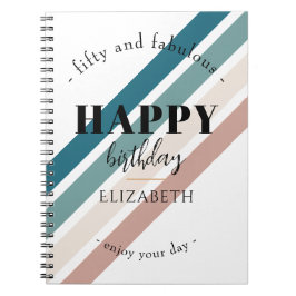 Geburtstag Minimalistisches Design in Pastellfarbe Notizblock