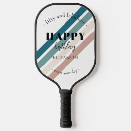 Geburtstag Minimalistisches Design in Pastellfarbe Pickleball Schläger
