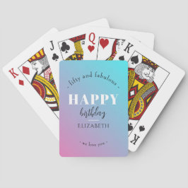 Geburtstag Minimalistisches Design in Pastellfarbe Spielkarten