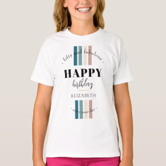 Geburtstag Minimalistisches Design in Pastellfarbe T-Shirt