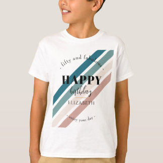Geburtstag Minimalistisches Design in Pastellfarbe T-Shirt