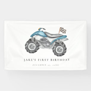 Geburtstag mit Blauem Quad-Bike Banner
