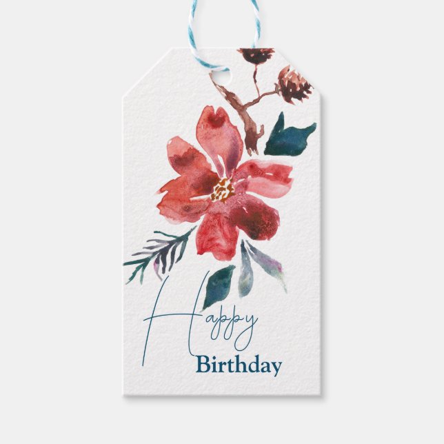 Geburtstag mit einem Wunsch feiern Geschenkanhänger (Vorderseite)