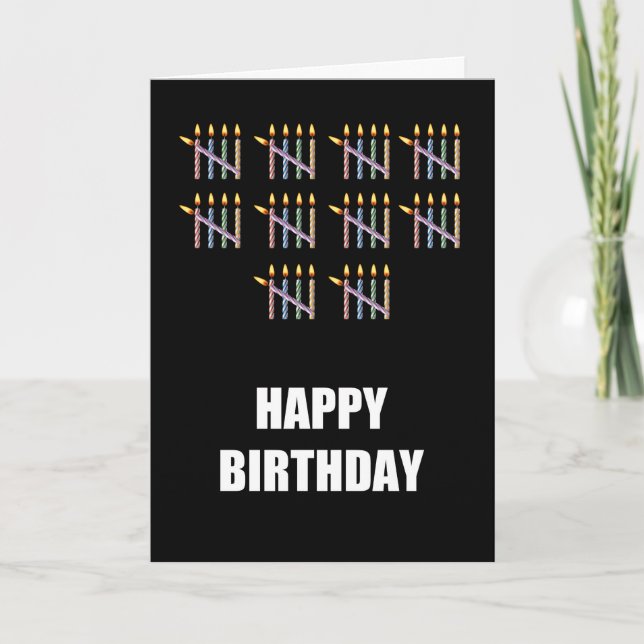 Geburtstag mit Kerzen Karte (Vorderseite)
