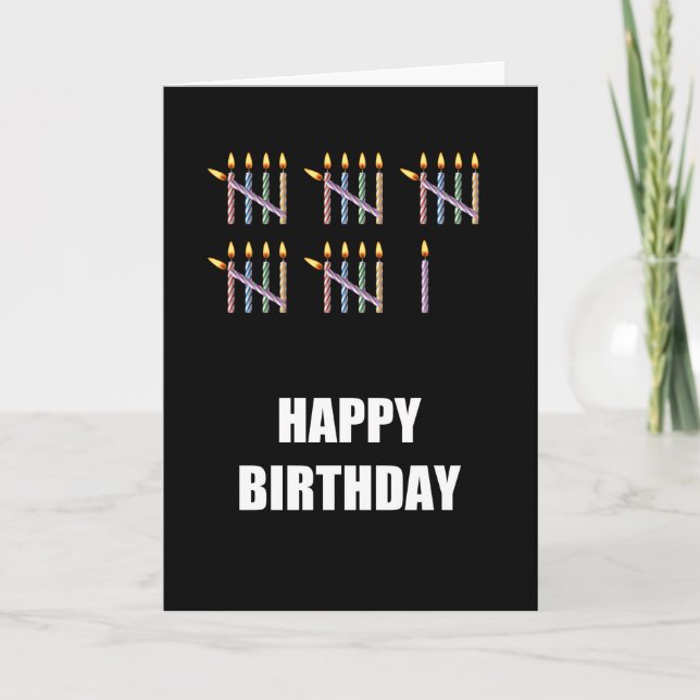 Geburtstag mit Kerzen Karte (Vorderseite)