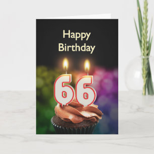 Geburtstag mit Kuchen und Kerzen Karte