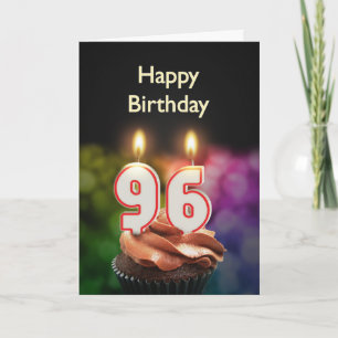 Geburtstag mit Kuchen und Kerzen Karte