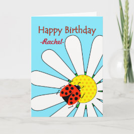 Geburtstag mit Ladybug und Daisy Custom Front Karte