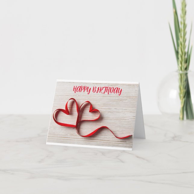 GEBURTSTAG "MIT LIEBE GEFÜLLT" KARTE (Vorderseite)