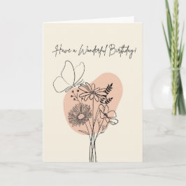 Geburtstag mit Schmetterling Karte