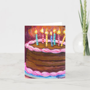 "Geburtstag mit Schokolade glücklich" Grußkarte Karte