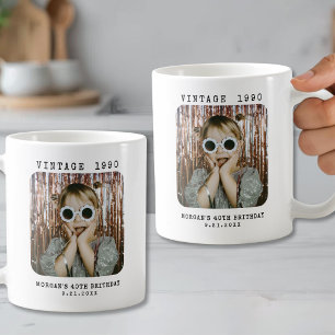 Geburtstag mit Vintage-Foto Kaffeetasse