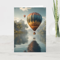 Geburtstag mit Vintage-Heißluftballon