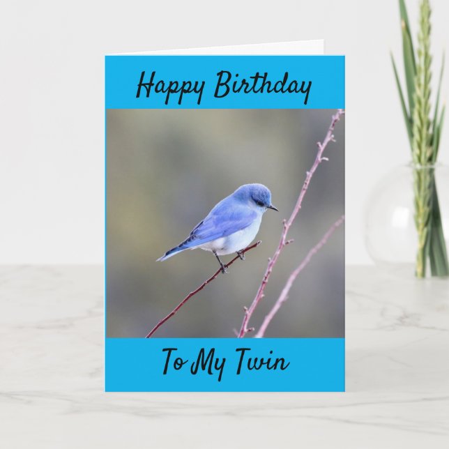GEBURTSTAG MÖCHTE MEINE **TWIN SISTER** KARTE (Vorderseite)