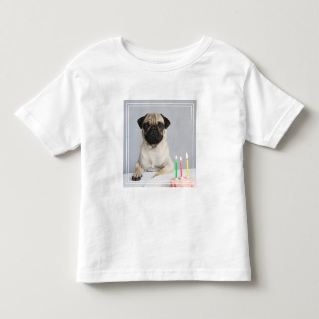 Geburtstag Mops Kleinkind T-shirt (Vorderseite)