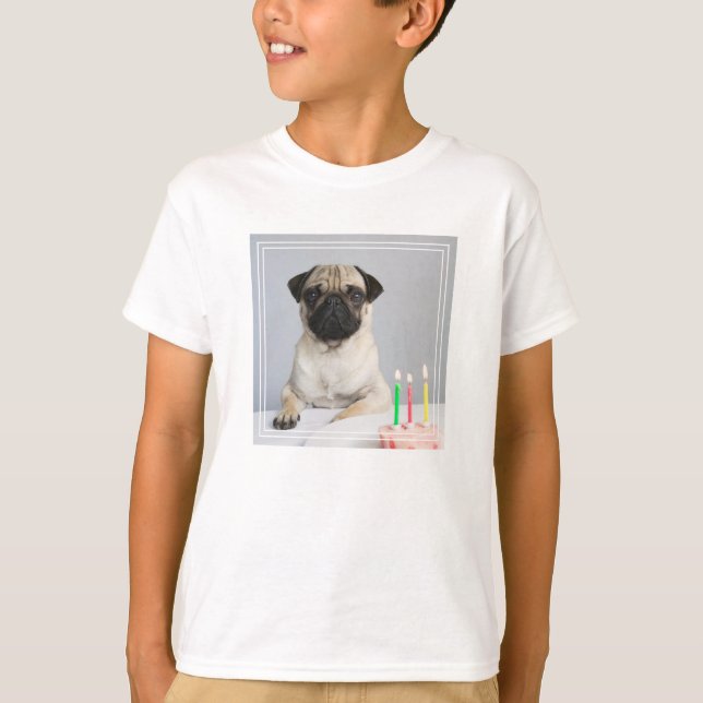 Geburtstag Mops T-Shirt (Vorderseite)