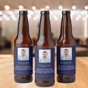 Geburtstag navy blau Foto lustige Fakten Bio Männe Bierflaschenetikett